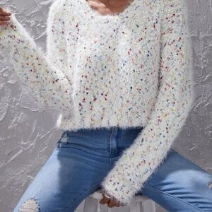 Cozy Multicolor Speckled Sweater